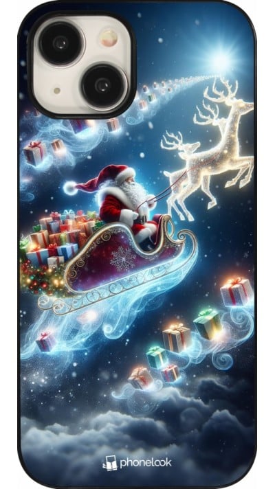 Coque iPhone 15 - Noël 2023 Père Noël enchanté