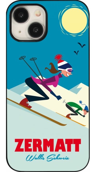 Coque iPhone 15 - Zermatt Ski Downhill