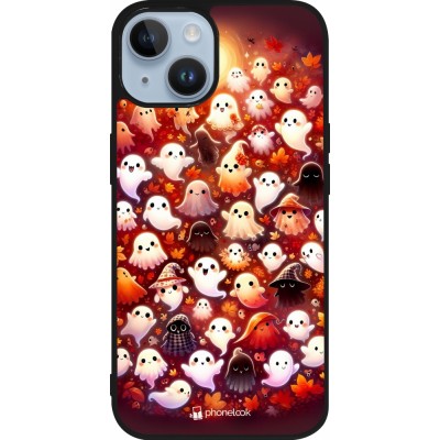 iPhone 15 Case Hülle - Silikon schwarz Gespenster Herbst niedlich