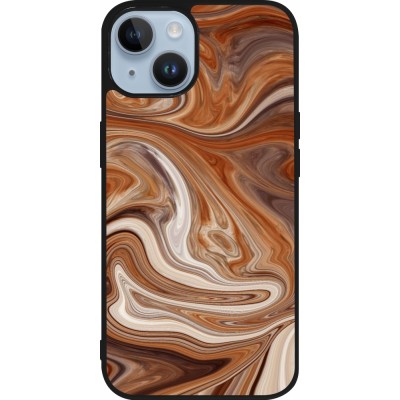Coque iPhone 15 - Silicone rigide noir Autumn 2024 marbe