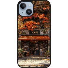 iPhone 15 Case Hülle - Silikon schwarz Autumn 25 Coffee shop