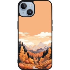 iPhone 15 Case Hülle - Silikon schwarz Autumn 25 Mountains