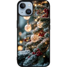 Coque iPhone 15 - Silicone rigide noir Christmas 25 Xmas Decorated Tree