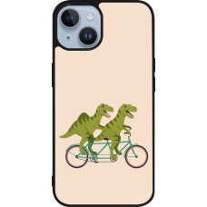 iPhone 15 Case Hülle - Silikon schwarz Dinosaurs on bikes 2026