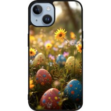 iPhone 15 Case Hülle - Silikon schwarz Easter 2026 Decorated eggs