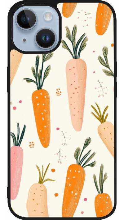 iPhone 15 Case Hülle - Silikon schwarz Easter 2026 Illustration carrots