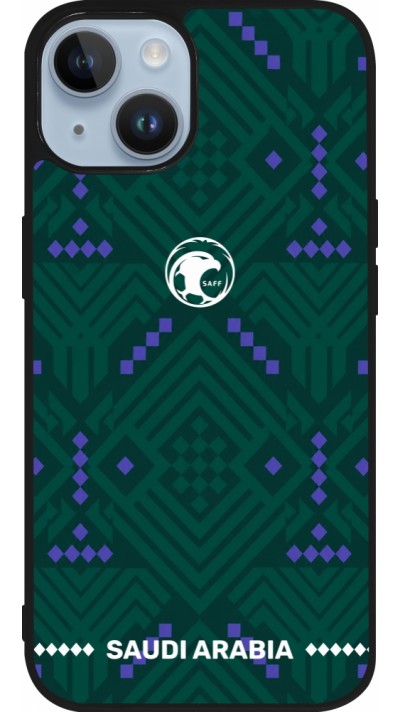 iPhone 15 Case Hülle - Silikon schwarz Saudi Arabien 2026 personalisierbares Fussballtrikot