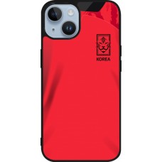 iPhone 15 Case Hülle - Silikon schwarz Südkorea 2022 personalisierbares Fussballtrikot
