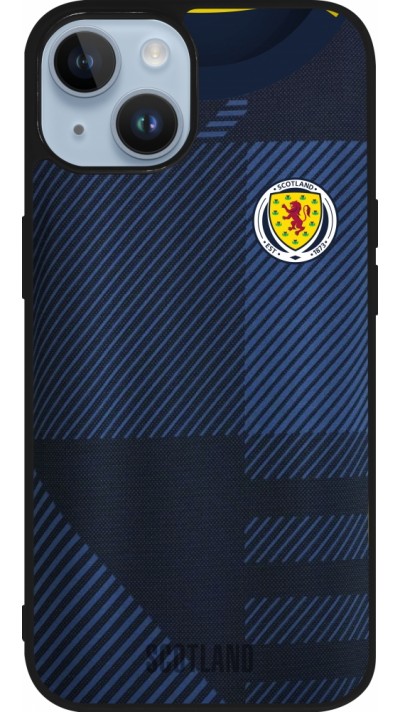 iPhone 15 Case Hülle - Silikon schwarz Schottland personalisierbares Fussballtrikot