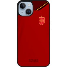 iPhone 15 Case Hülle - Silikon schwarz Spanien 2022 personalisierbares Fußballtrikot