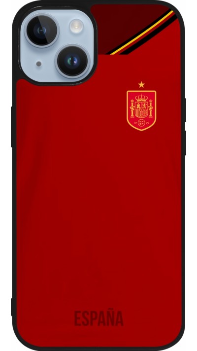 iPhone 15 Case Hülle - Silikon schwarz Spanien 2022 personalisierbares Fußballtrikot