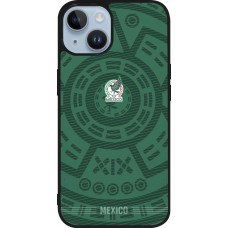 iPhone 15 Case Hülle - Silikon schwarz Mexiko 2026 personalisierbares Fussballtrikot