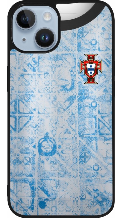 iPhone 15 Case Hülle - Silikon schwarz Portugal Away personalisierbares Fussballtrikot