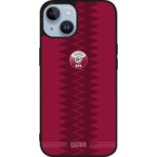 iPhone 15 Case Hülle - Silikon schwarz Qatar 2026 personalisierbares Fussballtrikot