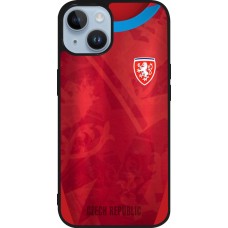 iPhone 15 Case Hülle - Silikon schwarz Tschechische Republik personalisierbares Fussballtrikot
