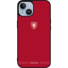 iPhone 15 Case Hülle - Silikon schwarz Tschechische Republik 2026 personalisierbares Fussballtrikot