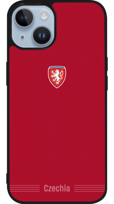 iPhone 15 Case Hülle - Silikon schwarz Tschechische Republik 2026 personalisierbares Fussballtrikot
