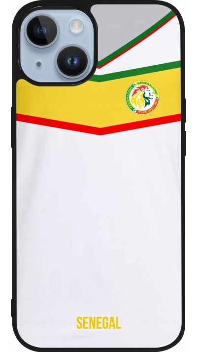 iPhone 15 Case Hülle - Silikon schwarz Senegal 2022 personalisierbares Fußballtrikot