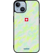 iPhone 15 Case Hülle - Silikon schwarz Schweiz Away 2026 personalisierbares Fussballtrikot