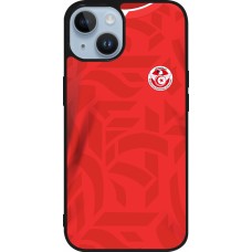 iPhone 15 Case Hülle - Silikon schwarz Tunesien 2022 personalisierbares Fussballtrikot