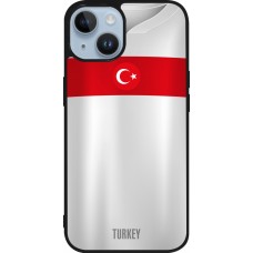 iPhone 15 Case Hülle - Silikon schwarz Türkei personalisierbares Fussballtrikot