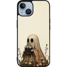 Coque iPhone 15 - Silicone rigide noir Halloween 2025 Ghost gardener