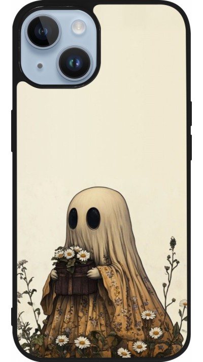 Coque iPhone 15 - Silicone rigide noir Halloween 2025 Ghost gardener