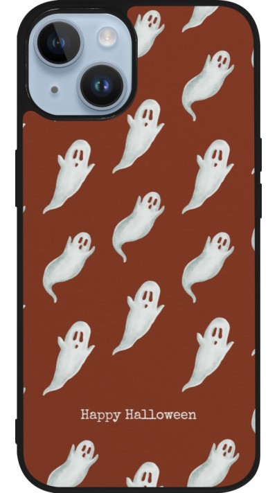 Coque iPhone 15 - Silicone rigide noir Halloween 2025 Pattern of ghosts
