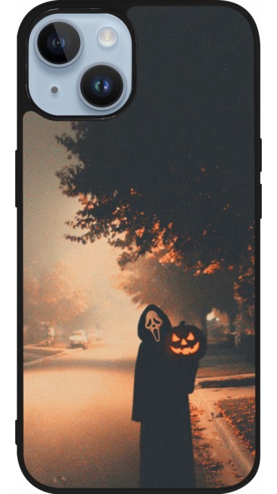 Coque iPhone 15 - Silicone rigide noir Halloween 2025 Scream
