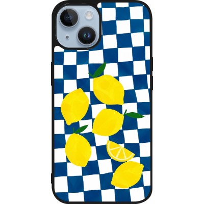 Coque iPhone 15 - Silicone rigide noir Illustration lemons 2026