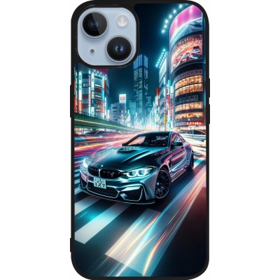Coque iPhone 15 - Silicone rigide noir BMW M4 Tokyo Night