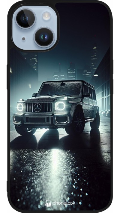 iPhone 15 Case Hülle - Silikon schwarz Mercedes G AMG Nacht