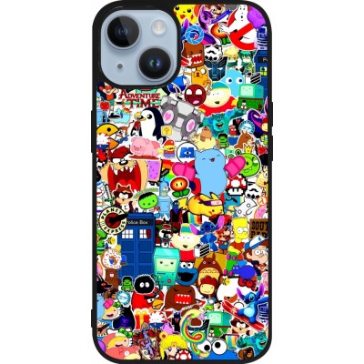 iPhone 15 Case Hülle - Silikon schwarz Mixed cartoons