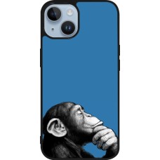 iPhone 15 Case Hülle - Silikon schwarz Monkey Pop Art