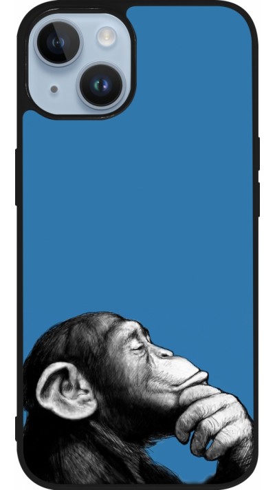 iPhone 15 Case Hülle - Silikon schwarz Monkey Pop Art