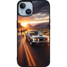 Coque iPhone 15 - Silicone rigide noir Mustang 69 Grand Canyon