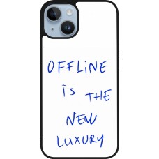 Coque iPhone 15 - Silicone rigide noir Offline is the new luxury