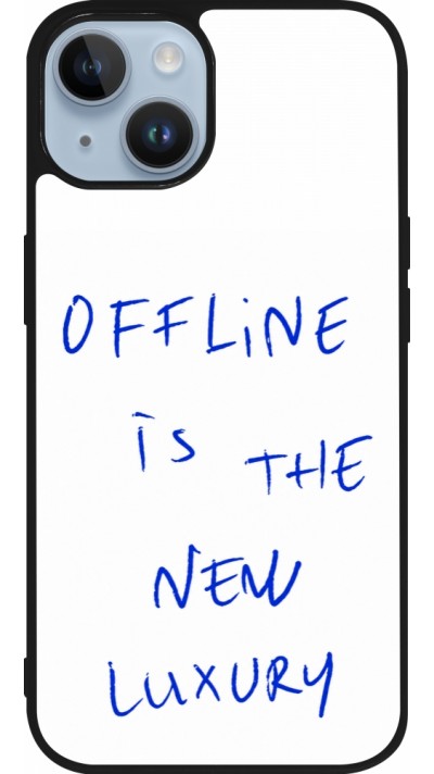 Coque iPhone 15 - Silicone rigide noir Offline is the new luxury