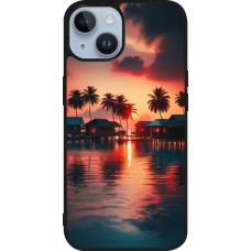 iPhone 15 Case Hülle - Silikon schwarz Paradies Malediven
