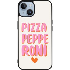 iPhone 15 Case Hülle - Silikon schwarz Pizza pepperoni 2026