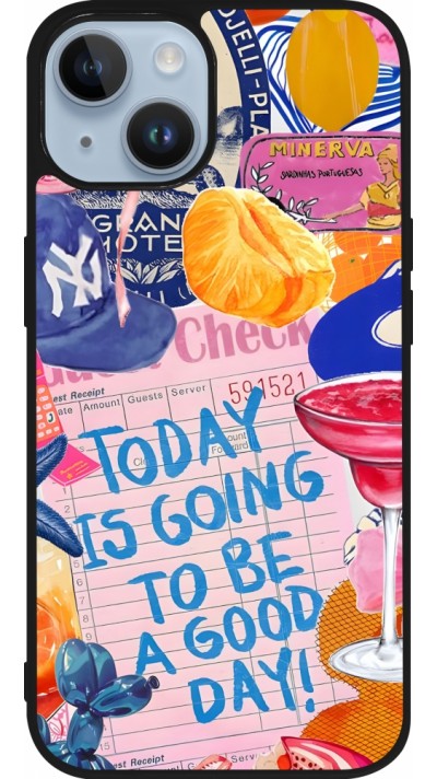 iPhone 15 Case Hülle - Silikon schwarz Preppy Today is Going to be a good day