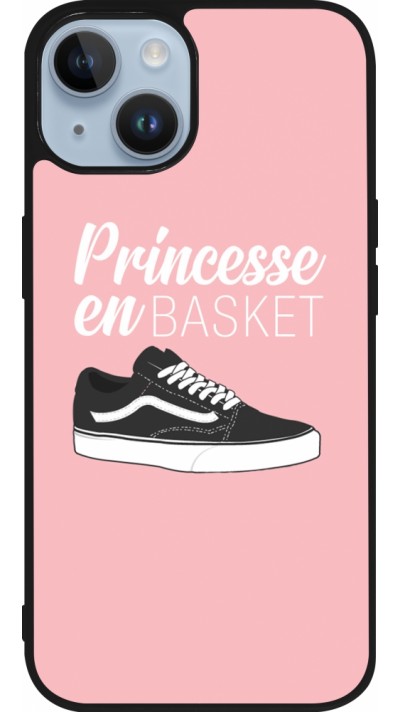 iPhone 15 Case Hülle - Silikon schwarz princesse en basket