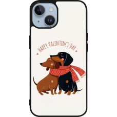 Coque iPhone 15 - Silicone rigide noir Saint Valentines Day 26 Happy Valentine