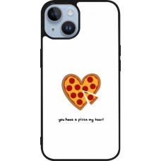 Coque iPhone 15 - Silicone rigide noir Saint Valentines Day 26 You have my pizza heart