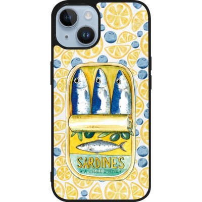 iPhone 15 Case Hülle - Silikon schwarz Sardines in oil 2026