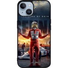iPhone 15 Case Hülle - Silikon schwarz Senna The King of Rain