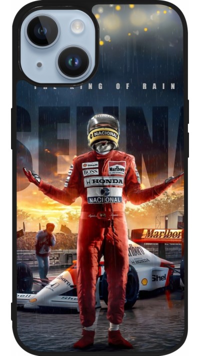 iPhone 15 Case Hülle - Silikon schwarz Senna The King of Rain