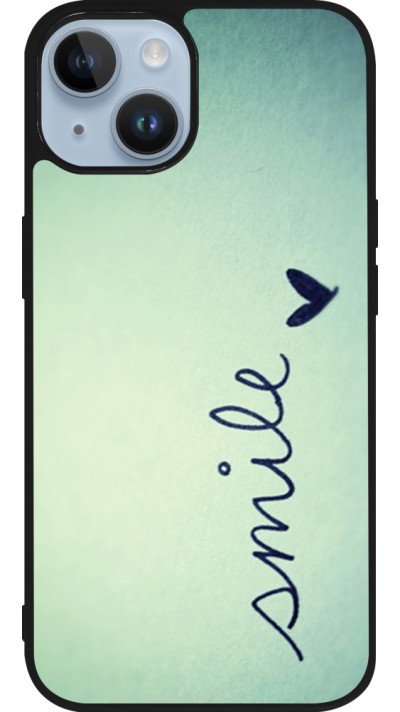 iPhone 15 Case Hülle - Silikon schwarz Smile