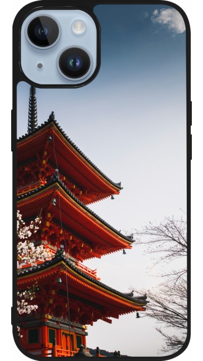 Coque iPhone 15 - Silicone rigide noir Spring 23 Japan