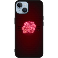 iPhone 15 Case Hülle - Silikon schwarz Spring 23 neon rose